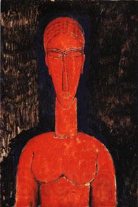 Amedeo Modigliani Red Bust Norge oil painting art